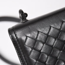 画像をギャラリービューアに読み込む, BOTTEGA VENETA ボッテガヴェネタ イントレチャート ショルダーバッグ チェーンショルダーバッグ WS13615 ブラック 美品 中古 4a003455
