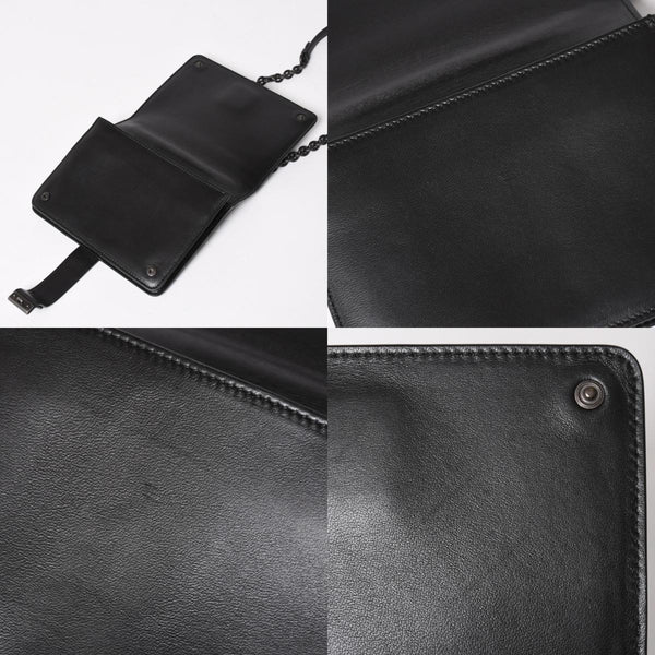 BOTTEGA VENETA ボッテガヴェネタ イントレチャート ショルダーバッグ チェーンショルダーバッグ WS13615 ブラック 美品 中古 4a003455