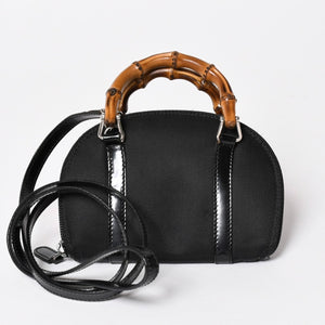 GUCCI グッチ ショルダーバッグ ハンドバッグ ミニハンドバッグ 2WAY バンブー シルバー金具 美品 中古 4a004685