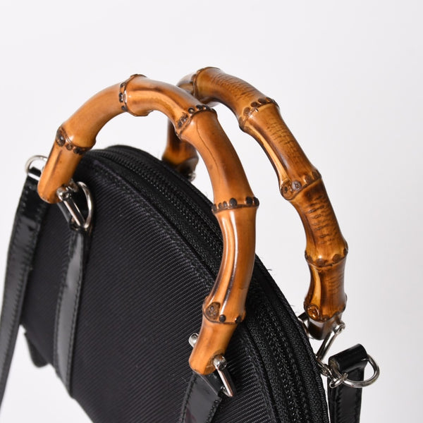 GUCCI グッチ ショルダーバッグ ハンドバッグ ミニハンドバッグ 2WAY バンブー シルバー金具 美品 中古 4a004685