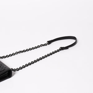 BOTTEGA VENETA ボッテガヴェネタ イントレチャート ショルダーバッグ チェーンショルダーバッグ WS13615 ブラック 美品 中古 4a003455