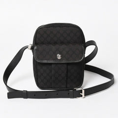 極美品 CELINE セリーヌ ショルダーバッグ CE00/23 Shoulder Bag マカダム Macadam ブラック Black シルバー金具 中古 4a004974