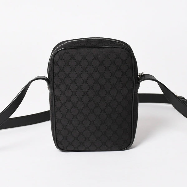 極美品 CELINE セリーヌ ショルダーバッグ CE00/23 Shoulder Bag マカダム Macadam ブラック Black シルバー金具 中古 4a004974