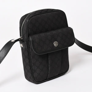 極美品 CELINE セリーヌ ショルダーバッグ CE00/23 Shoulder Bag マカダム Macadam ブラック Black シルバー金具 中古 4a004974