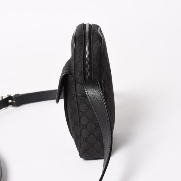 極美品 CELINE セリーヌ ショルダーバッグ CE00/23 Shoulder Bag マカダム Macadam ブラック Black シルバー金具 中古 4a004974