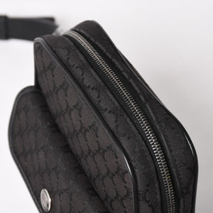 極美品 CELINE セリーヌ ショルダーバッグ CE00/23 Shoulder Bag マカダム Macadam ブラック Black シルバー金具 中古 4a004974