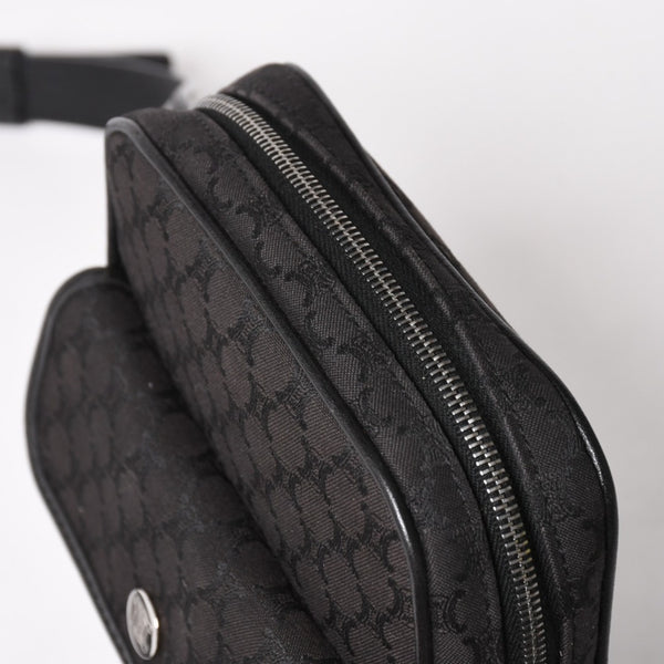 極美品 CELINE セリーヌ ショルダーバッグ CE00/23 Shoulder Bag マカダム Macadam ブラック Black シルバー金具 中古 4a004974