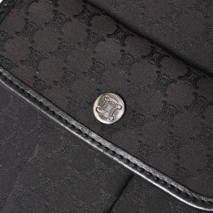 極美品 CELINE セリーヌ ショルダーバッグ CE00/23 Shoulder Bag マカダム Macadam ブラック Black シルバー金具 中古 4a004974