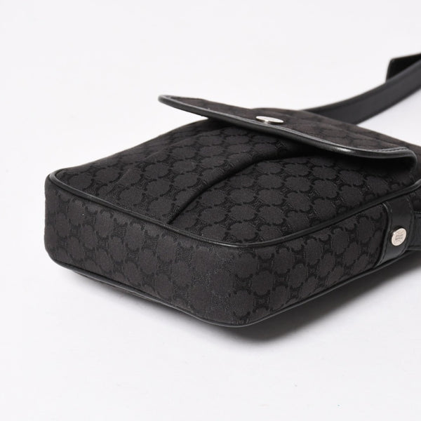 極美品 CELINE セリーヌ ショルダーバッグ CE00/23 Shoulder Bag マカダム Macadam ブラック Black シルバー金具 中古 4a004974