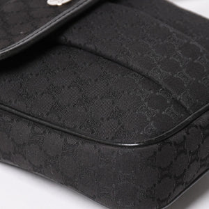 極美品 CELINE セリーヌ ショルダーバッグ CE00/23 Shoulder Bag マカダム Macadam ブラック Black シルバー金具 中古 4a004974