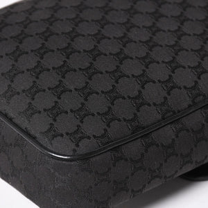 極美品 CELINE セリーヌ ショルダーバッグ CE00/23 Shoulder Bag マカダム Macadam ブラック Black シルバー金具 中古 4a004974