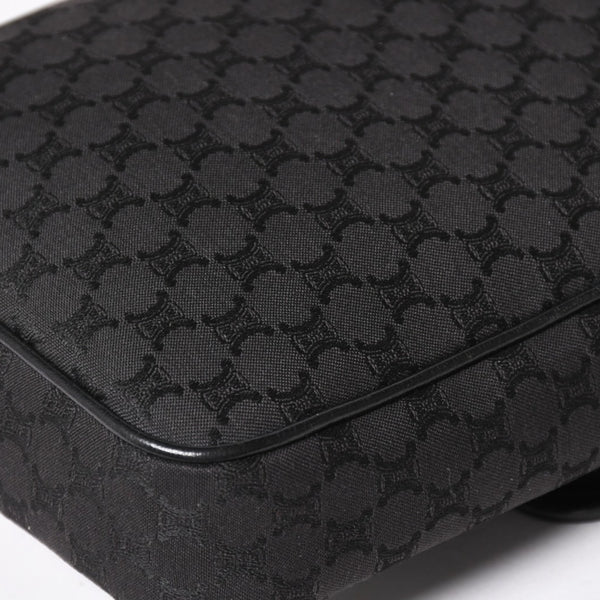 極美品 CELINE セリーヌ ショルダーバッグ CE00/23 Shoulder Bag マカダム Macadam ブラック Black シルバー金具 中古 4a004974
