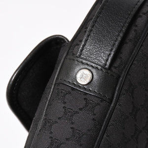極美品 CELINE セリーヌ ショルダーバッグ CE00/23 Shoulder Bag マカダム Macadam ブラック Black シルバー金具 中古 4a004974