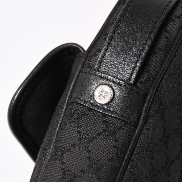 極美品 CELINE セリーヌ ショルダーバッグ CE00/23 Shoulder Bag マカダム Macadam ブラック Black シルバー金具 中古 4a004974