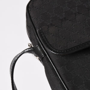 極美品 CELINE セリーヌ ショルダーバッグ CE00/23 Shoulder Bag マカダム Macadam ブラック Black シルバー金具 中古 4a004974