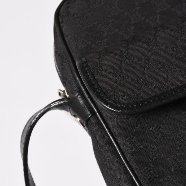 極美品 CELINE セリーヌ ショルダーバッグ CE00/23 Shoulder Bag マカダム Macadam ブラック Black シルバー金具 中古 4a004974