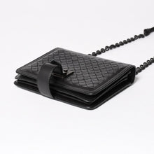 画像をギャラリービューアに読み込む, BOTTEGA VENETA ボッテガヴェネタ イントレチャート ショルダーバッグ チェーンショルダーバッグ WS13615 ブラック 美品 中古 4a003455