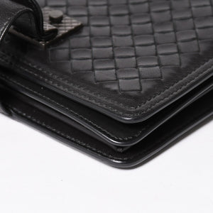BOTTEGA VENETA ボッテガヴェネタ イントレチャート ショルダーバッグ チェーンショルダーバッグ WS13615 ブラック 美品 中古 4a003455