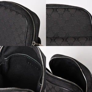極美品 CELINE セリーヌ ショルダーバッグ CE00/23 Shoulder Bag マカダム Macadam ブラック Black シルバー金具 中古 4a004974