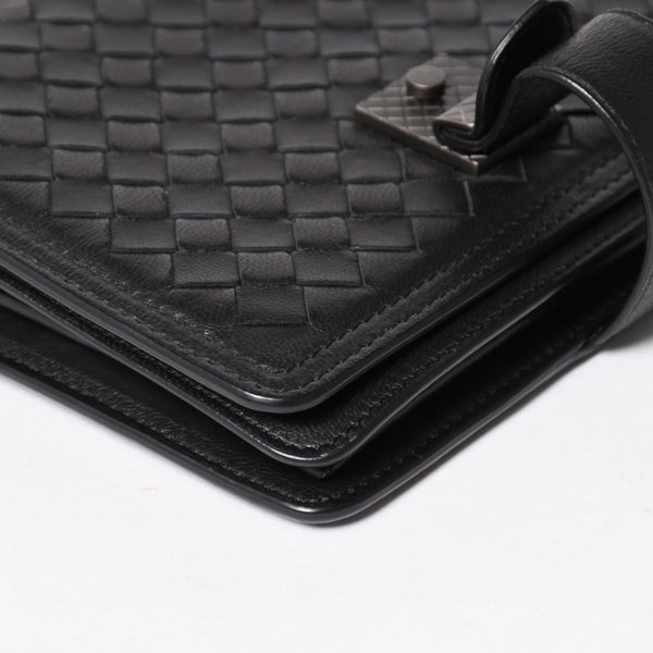 BOTTEGA VENETA ボッテガヴェネタ イントレチャート ショルダーバッグ チェーンショルダーバッグ WS13615 ブラック 美品 中古 4a003455