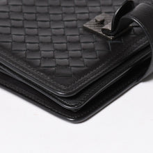 画像をギャラリービューアに読み込む, BOTTEGA VENETA ボッテガヴェネタ イントレチャート ショルダーバッグ チェーンショルダーバッグ WS13615 ブラック 美品 中古 4a003455
