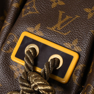 LOUIS VUITTON Monogram Kalahari PM Handbag M97016 Monogram Canvas Tanned Leather Drawstring Metal Charm Good Condition Used 4a003468