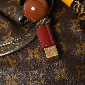 LOUIS VUITTON Monogram Kalahari PM Handbag M97016 Monogram Canvas Tanned Leather Drawstring Metal Charm Good Condition Used 4a003468
