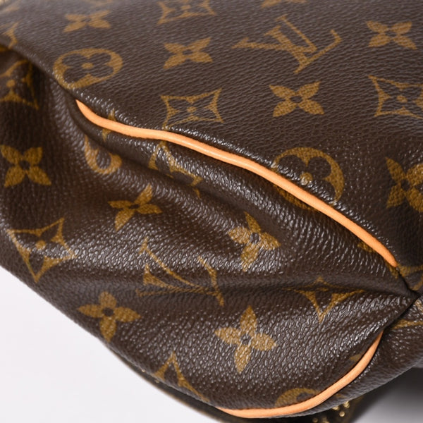 LOUIS VUITTON Monogram Kalahari PM Handbag M97016 Monogram Canvas Tanned Leather Drawstring Metal Charm Good Condition Used 4a003468