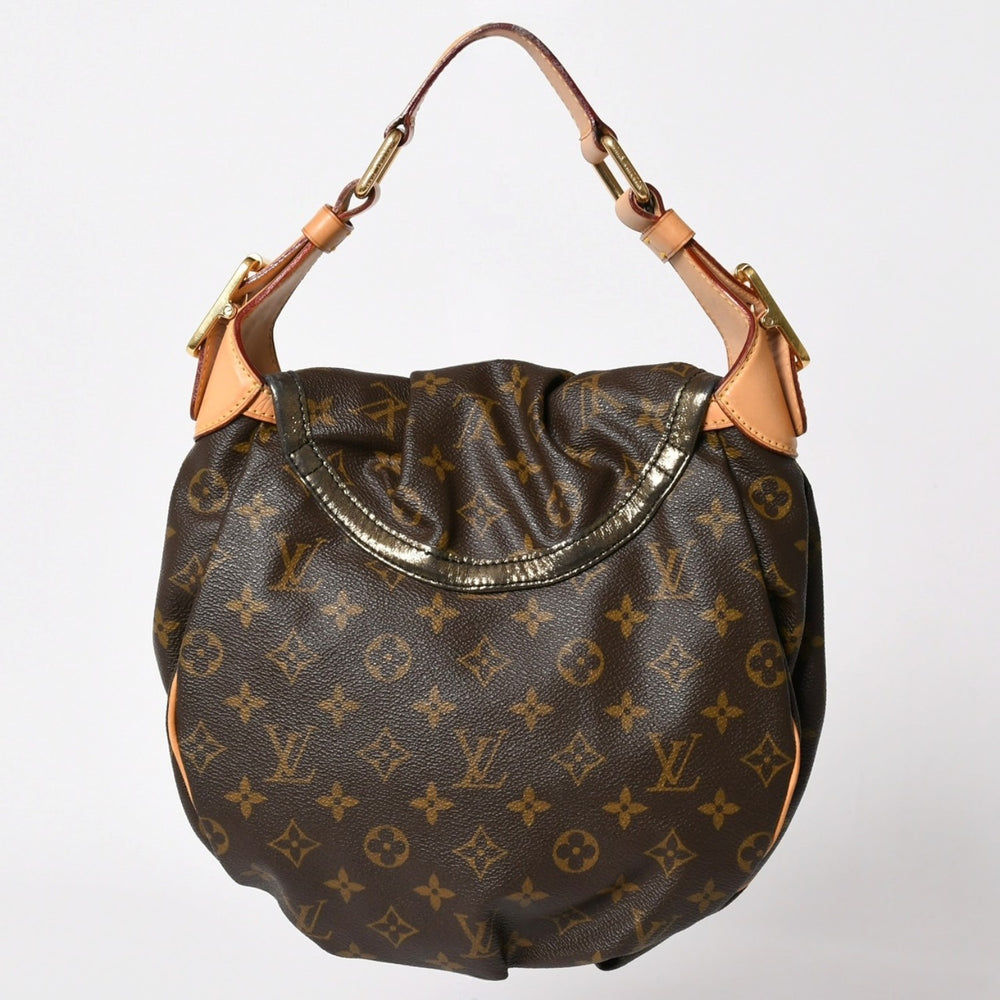 LOUIS VUITTON ルイヴィトン モノグラム カラハリ PM ハンドバッグ M97016 モノグラムキャンバス ヌメ革 ドローストリング メタルチャーム 美品 中古 4a003468