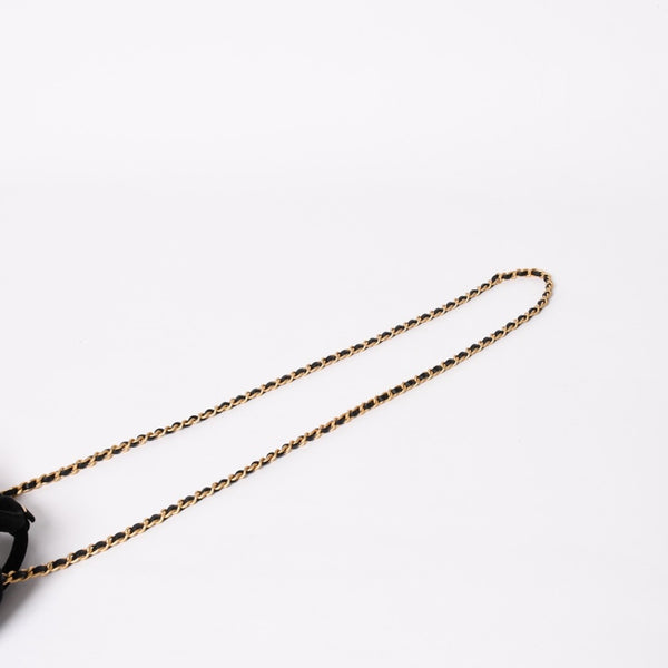 極美品 CHANEL シャネル マトラッセ ベルベット ミニボーリング2wayバッグ ランダム番台 ベルベット レザー ブラック ゴールド金具 中古 4a003656