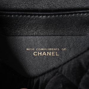 極美品 CHANEL シャネル マトラッセ ベルベット ミニボーリング2wayバッグ ランダム番台 ベルベット レザー ブラック ゴールド金具 中古 4a003656