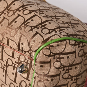 Very Good Condition Christian Dior Handbag 08RU-0064 Rasta Color Beige Trotter Galliano Period Used 4a003670