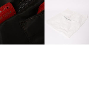 Very Good Condition Christian Dior Handbag 08RU-0064 Rasta Color Beige Trotter Galliano Period Used 4a003670