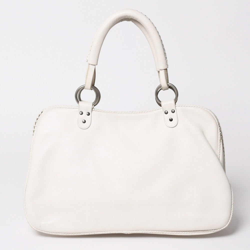 Christian Dior Gaucho Shoulder Bag WS28600 Galliano Period Saddle Bag 2006SS White 05-MA-0016 Silver Hardware Good Condition Used 4a003471
