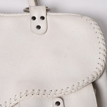 Load image into Gallery viewer, Christian Dior クリスチャンディオール ガウチョショルダーバッグ WS28600 ガリアーノ期 サドルバッグ 2006SS ホワイト 05-MA-0016 シルバー金具 美品 中古 4a003471