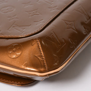 LOUIS VUITTON ルイヴィトン モノグラムヴェルニ トンプソンストリート ショルダーバッグ M91124 ブロンズ ブラウン エナメル GA0040 ゴールド金具 良品 中古 4a003474