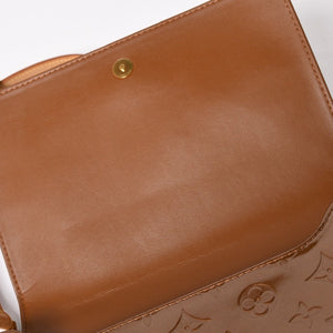 LOUIS VUITTON ルイヴィトン モノグラムヴェルニ トンプソンストリート ショルダーバッグ M91124 ブロンズ ブラウン エナメル GA0040 ゴールド金具 良品 中古 4a003474