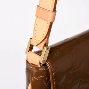 LOUIS VUITTON ルイヴィトン モノグラムヴェルニ トンプソンストリート ショルダーバッグ M91124 ブロンズ ブラウン エナメル GA0040 ゴールド金具 良品 中古 4a003474