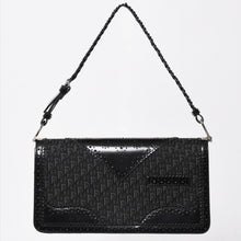 Load image into Gallery viewer, 極美品 Christian Dior クリスチャンディオール ジャガード トロッター柄ワンショルダーバッグ 02-MA-0024 コットンキャンバス レザー 中古 4a003557