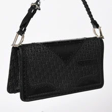 Load image into Gallery viewer, 極美品 Christian Dior クリスチャンディオール ジャガード トロッター柄ワンショルダーバッグ 02-MA-0024 コットンキャンバス レザー 中古 4a003557