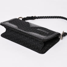 Load image into Gallery viewer, 極美品 Christian Dior クリスチャンディオール ジャガード トロッター柄ワンショルダーバッグ 02-MA-0024 コットンキャンバス レザー 中古 4a003557