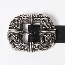 Load image into Gallery viewer, CHROME HEARTS クロムハーツ ケルティック センターバーベルト シルバー925 レザー サイズ32 美品 中古 4a003578