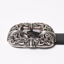 Load image into Gallery viewer, CHROME HEARTS クロムハーツ ケルティック センターバーベルト シルバー925 レザー サイズ32 美品 中古 4a003578