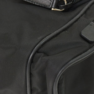 PRADA プラダ Re-Nylon トラベルバッグ キャリーオンバッグ WS28536 ポーチ ナイロン サフィアーノレザー トライアングルロゴ ブラック 2way 美品 中古 4a003486