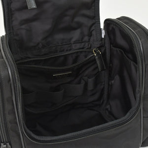 PRADA プラダ Re-Nylon トラベルバッグ キャリーオンバッグ WS28536 ポーチ ナイロン サフィアーノレザー トライアングルロゴ ブラック 2way 美品 中古 4a003486