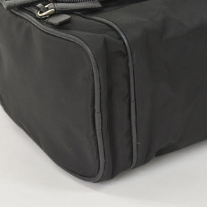 PRADA プラダ Re-Nylon トラベルバッグ キャリーオンバッグ WS28536 ポーチ ナイロン サフィアーノレザー トライアングルロゴ ブラック 2way 美品 中古 4a003486