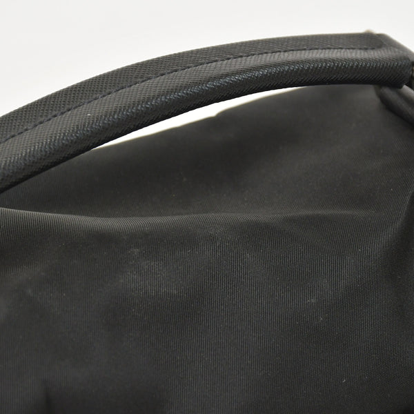 PRADA プラダ Re-Nylon トラベルバッグ キャリーオンバッグ WS28536 ポーチ ナイロン サフィアーノレザー トライアングルロゴ ブラック 2way 美品 中古 4a003486