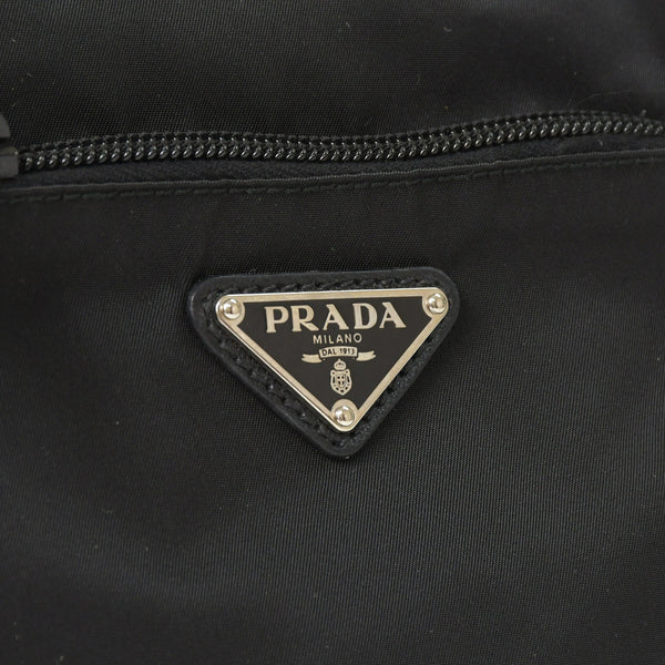 PRADA プラダ Re-Nylon トラベルバッグ キャリーオンバッグ WS28536 ポーチ ナイロン サフィアーノレザー トライアングルロゴ ブラック 2way 美品 中古 4a003486