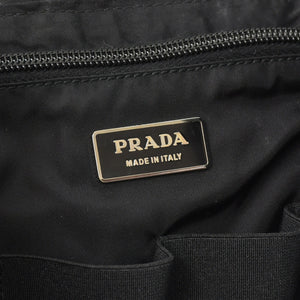 PRADA プラダ Re-Nylon トラベルバッグ キャリーオンバッグ WS28536 ポーチ ナイロン サフィアーノレザー トライアングルロゴ ブラック 2way 美品 中古 4a003486