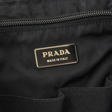 画像をギャラリービューアに読み込む, PRADA プラダ Re-Nylon トラベルバッグ キャリーオンバッグ WS28536 ポーチ ナイロン サフィアーノレザー トライアングルロゴ ブラック 2way 美品 中古 4a003486